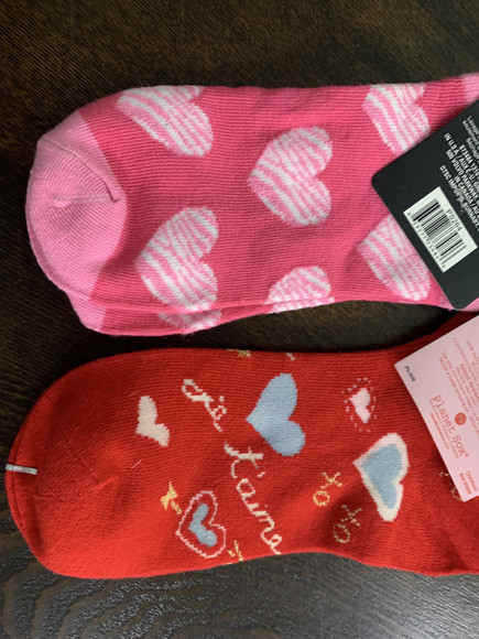 New Valentines Day Socks Womens Valentine Heart Socks Pink Red 3D Design Onheel - Picture 2 of 2